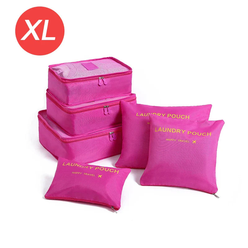 6-Piece Travel Packing Cubes Set | Luggage Organizer Bags
