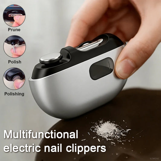 Electric Nail Cutter With Led Light Rechargeable Electric Painless Automatic Trimmer Suitable For Infants And Adults Peaceful Pleasures Health and Wellness