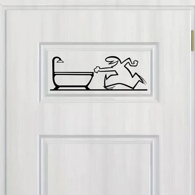 La Linea Line Art Wall Sticker Minimalist Self-Adhesive Waterproof Decal For Walls, Doors, Glass, Cars Home And Car Decoration Peaceful Pleasures Health and Wellness