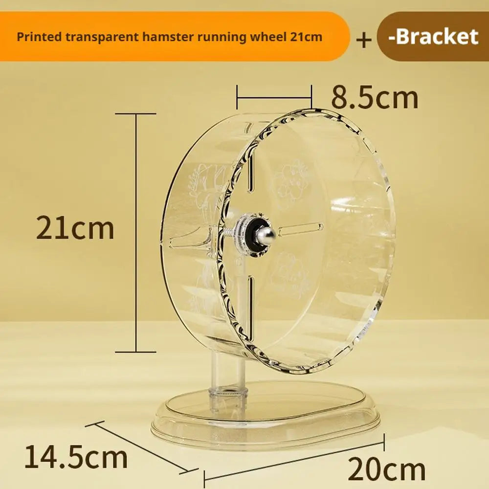 Hamster Running Wheel Toy for Quiet Exercise and Easy Cleaning Peaceful Pleasures Health and Wellness 21cm