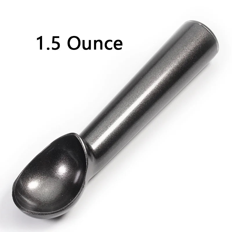 Nonstick Anti-Freeze Ice Cream Scoop and Frozen Dessert Scoop,1.5 and 2 Ounce Peaceful Pleasures Health and Wellness 1.5 Ounces Black