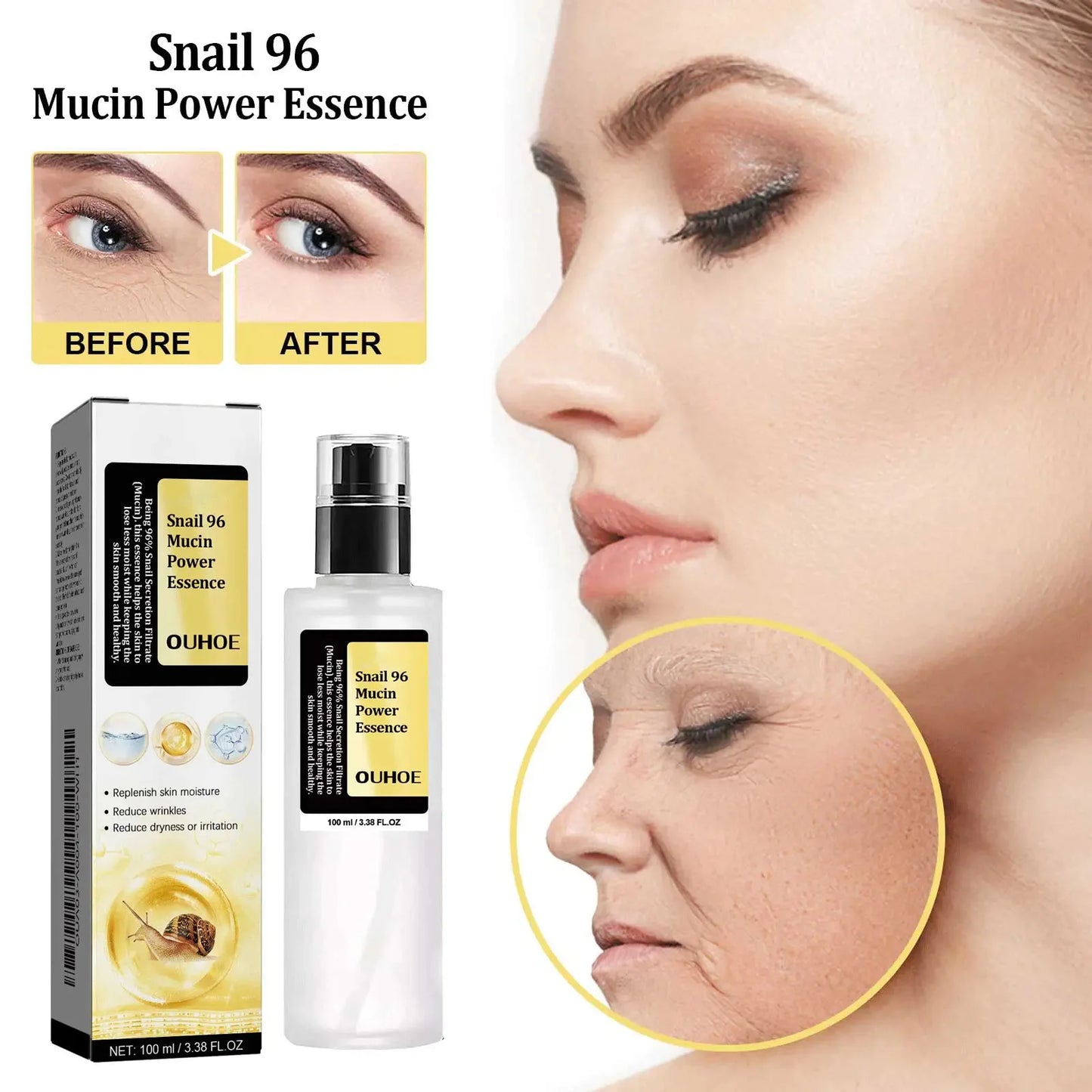 Snail Mucin Peptide Essence – Hyaluronic Acid Face Serum Peaceful Pleasures Health and Wellness