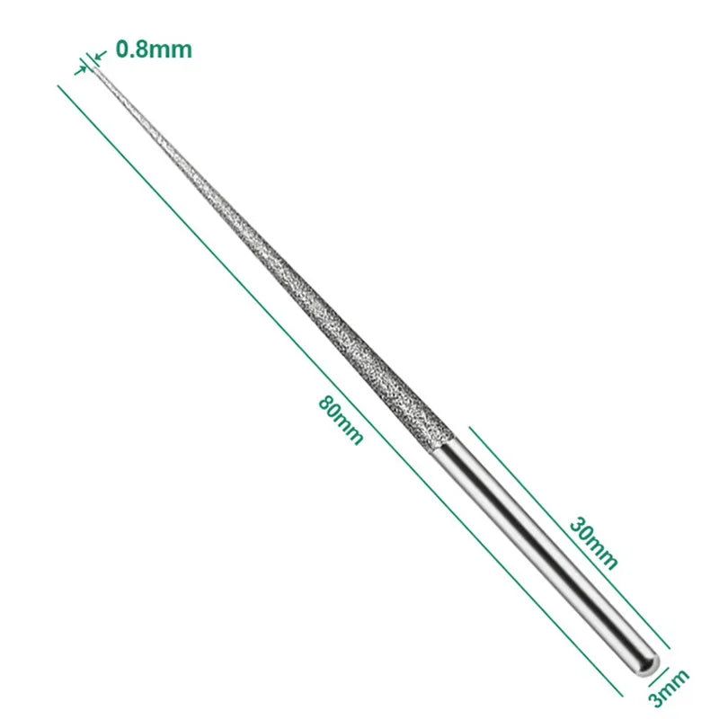 3MM Grinding Rods Mini Diamond Drill Grinding Head Milling Cutter Needle Engraving Carving Polishing Glass Jade Stone Drill Bit Peaceful Pleasures Health and Wellness A