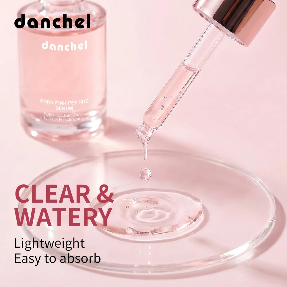 PDRN Pink Peptide Serum Improve Dullness Enhance Elasticity Long-Lasting Hydration Natural Formula Dropper Design Skincare Serum Peaceful Pleasures Health and Wellness