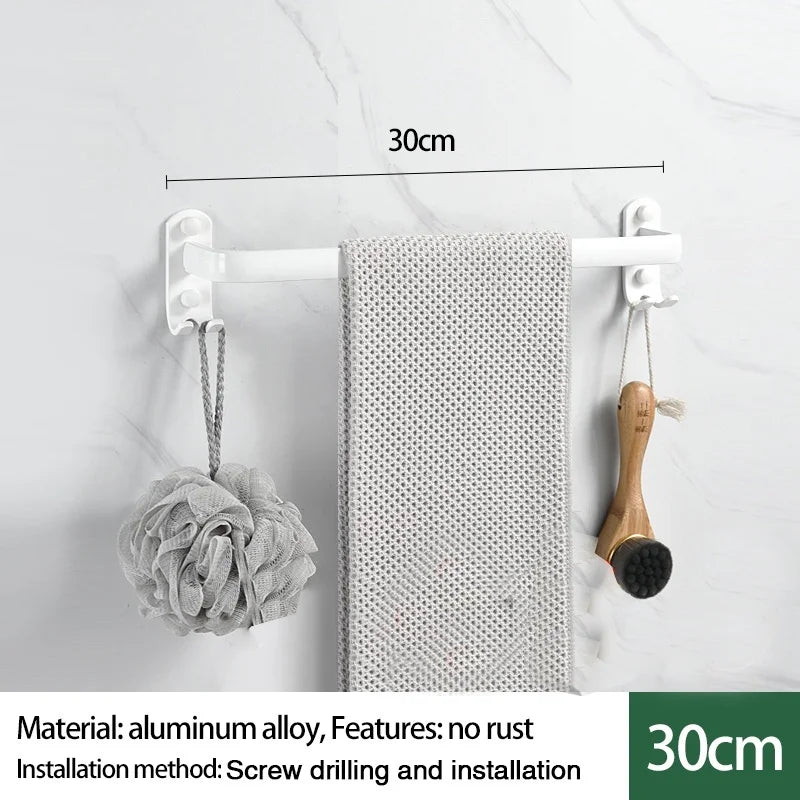 Wall-Mounted Aluminum Towel Rack | 1, 2 & 3 Bar Options