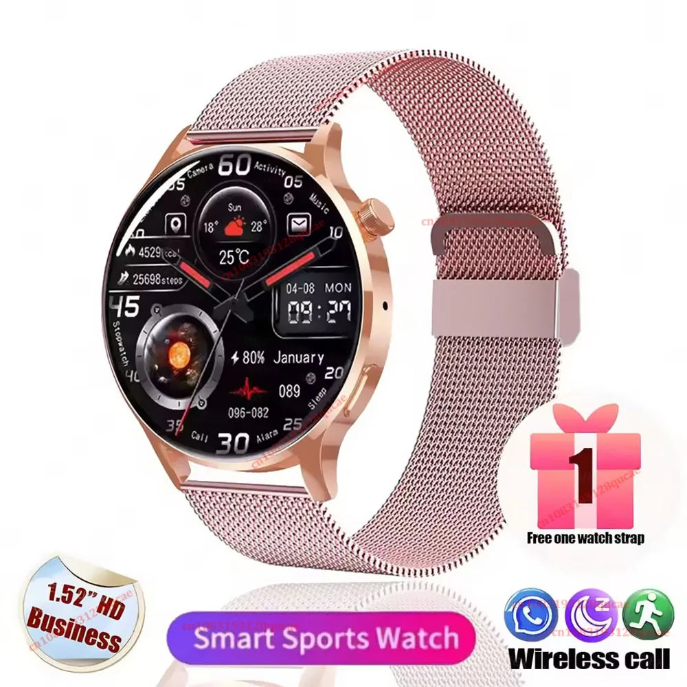 Watch 5 Pro New Men's Smartwatch High-Definition Screen Health Tracking Bluetooth Calls Voice Assistant Sports Smartwatches Hw12 Peaceful Pleasures Health and Wellness Gold Pk-Milan