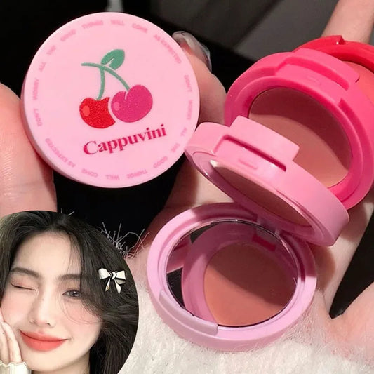 Cappuvini 3-in-1 Waterproof Cream Blush | Cherry Peach Matte Cream Blush Compact Peaceful Pleasures Health and Wellness