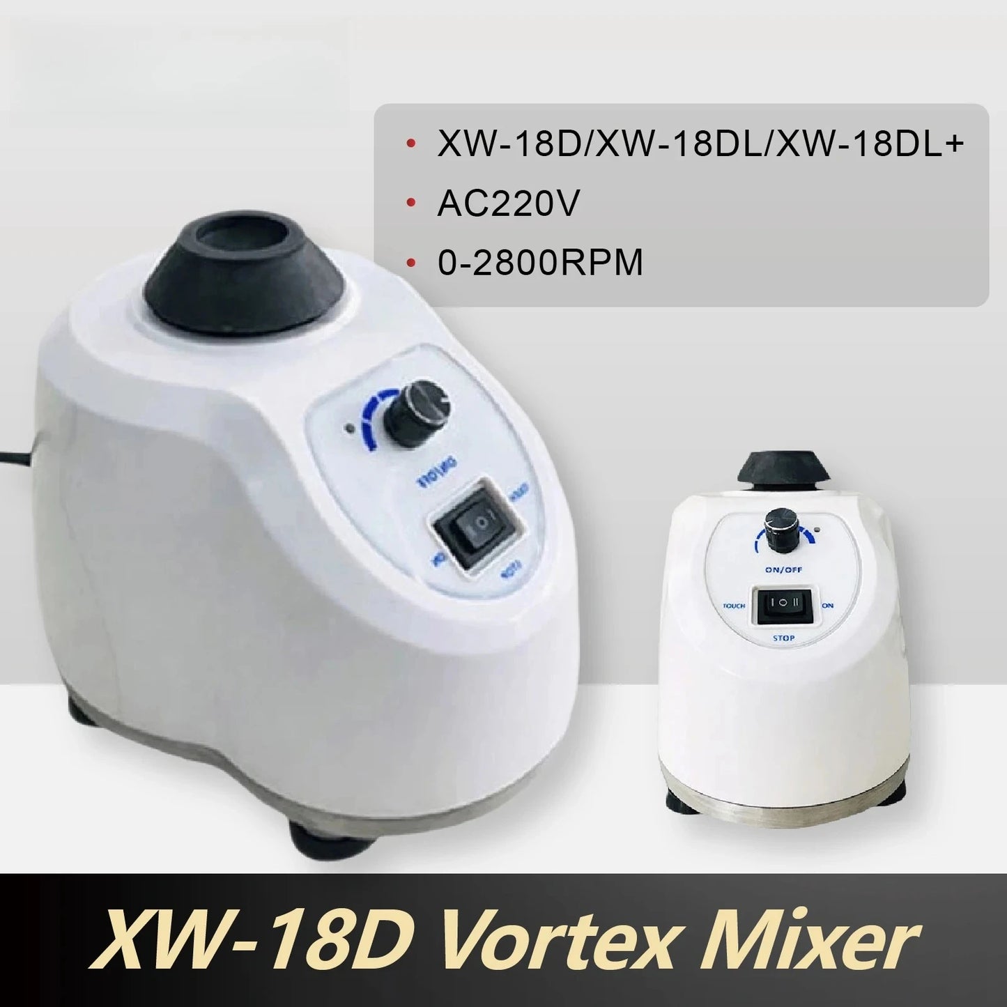 Mini Vortex Mixer XW-18D Variable Speed Vortex Oscillator for Laboratory Use for Powder Mixing and Test Tube Medicine Blending Peaceful Pleasures Health and Wellness