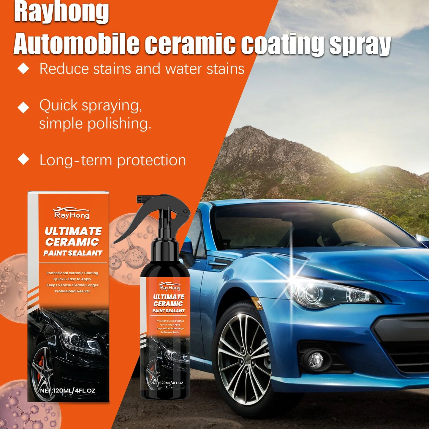 Rayhong Ceramic Coating Spray | Car Paint Protection & Shine