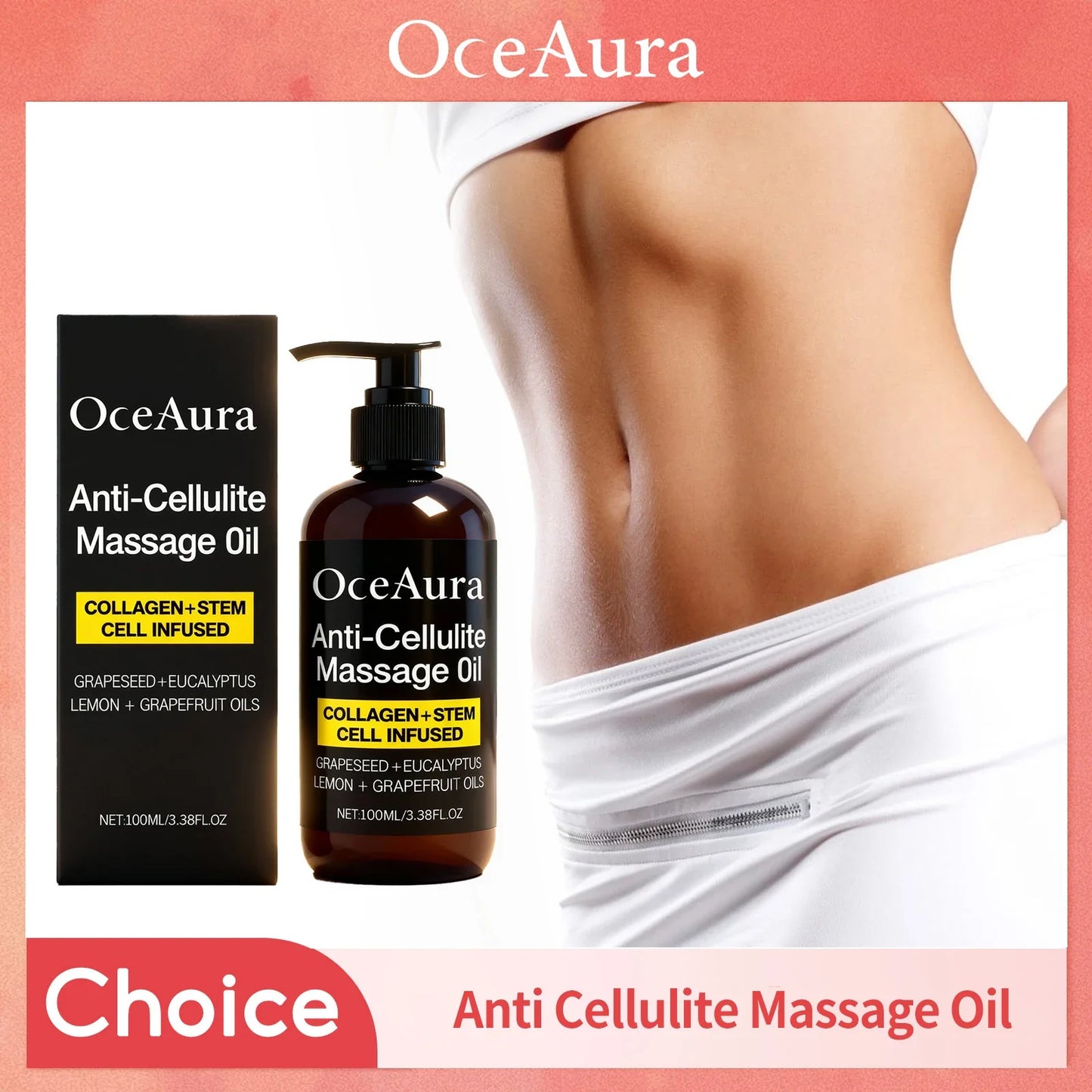 OceAura Collagen Firming Body Massage Oil – Tightens & Smooths