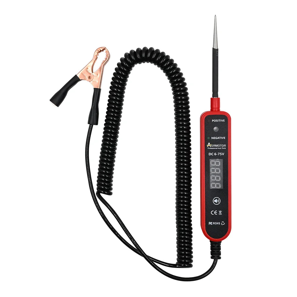 Aermotor EM289 Car Circuit Tester DC 6-75V LED Voltage Test Pen