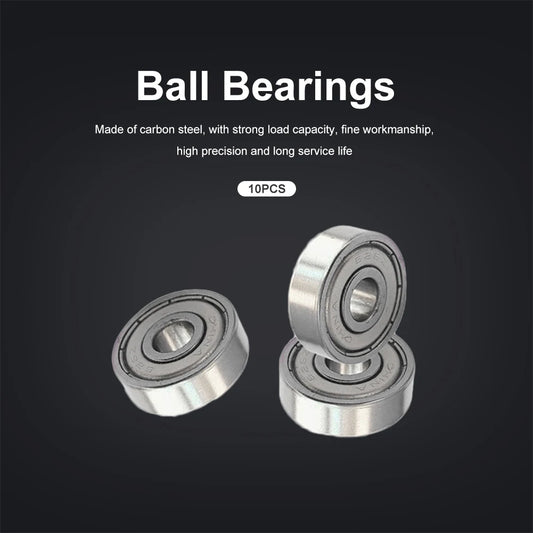 10PCS Flange Ball Bearing Set – 3D Printer Deep Groove Pulley Wheels Peaceful Pleasures Health and Wellness United States