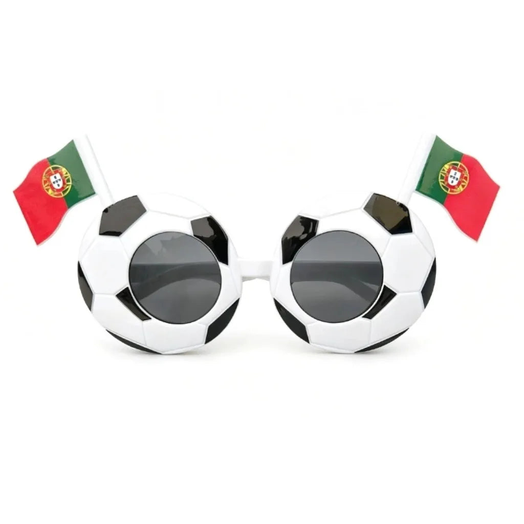 National Flag Soccer Sunglasses | 2026 Football Fan Party Gift Novelty Fan Sunglasses Peaceful Pleasures Health and Wellness Portugal One Size