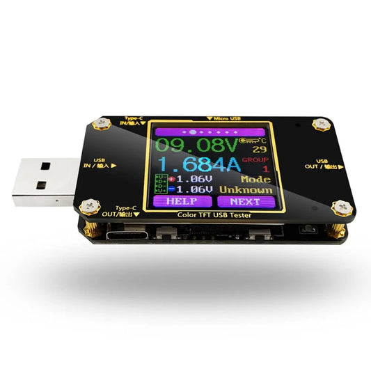 A3 Power Meter Tester Type-C Current and Voltage Monitor USB Safety Tester PD Battery Capacity Digital Color LCD Display Meter Peaceful Pleasures Health and Wellness