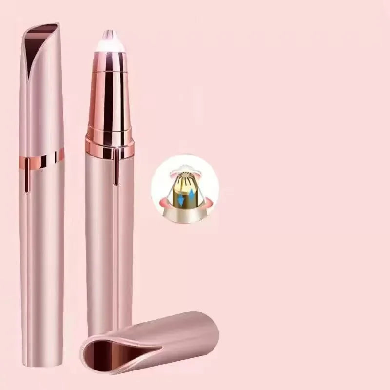 Smart Electric Eyebrow Trimmer Pen Implement Man Woman Clean Ladies' Shaver Automatic Razor Epilator Beauty Hair Removal Trimmer Peaceful Pleasures Health and Wellness C536-gold