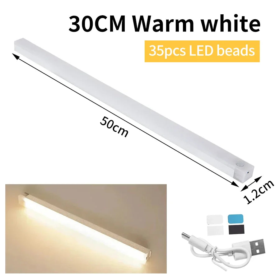 USB Rechargeable PIR Motion Sensor LED Night Light – Cabinet Lamp