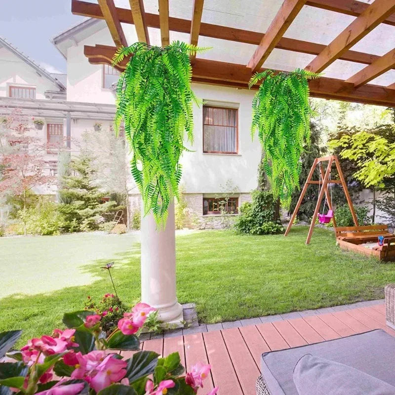 Artificial Hanging Fern Vine Wall Decor – Indoor & Outdoor