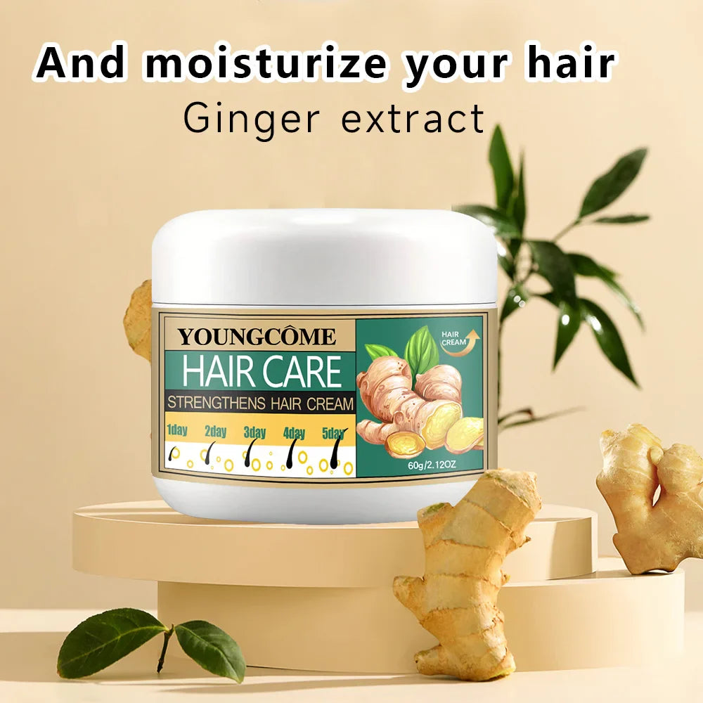YOUNGCOME Ginger Hair Oil & Cream Set – Strengthen & Moisturize