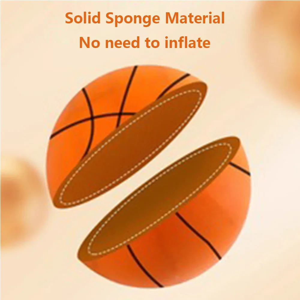 Kids Indoor Silent PU Foam Basketball – Mute Bounce Ball Peaceful Pleasures Health and Wellness