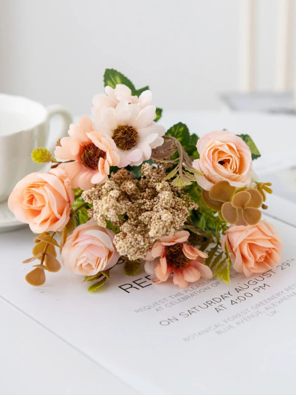 Silk Rose Artificial Flowers 2/4 pcs – Wedding & Home Decor