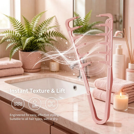 Wide-Tooth Hair Seam Comb for Volume, Bangs & Root Lift Hair Styling Comb Peaceful Pleasures Health and Wellness