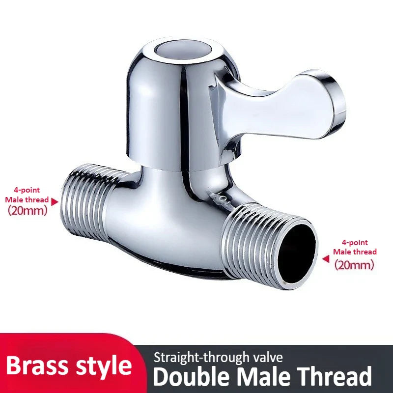 Copper Straight Valve 4-Point Thread Water Stop Tap | Toilet