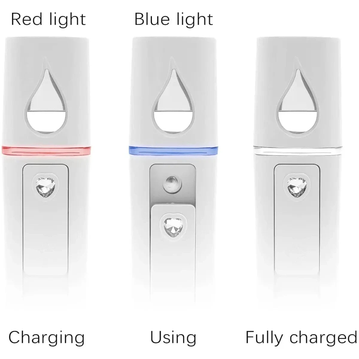 20ml USB Rechargeable Nano Facial Sprayer, Handheld Face Steamer & Humidifier for On-The-Go Hydrating Skin Care Peaceful Pleasures Health and Wellness