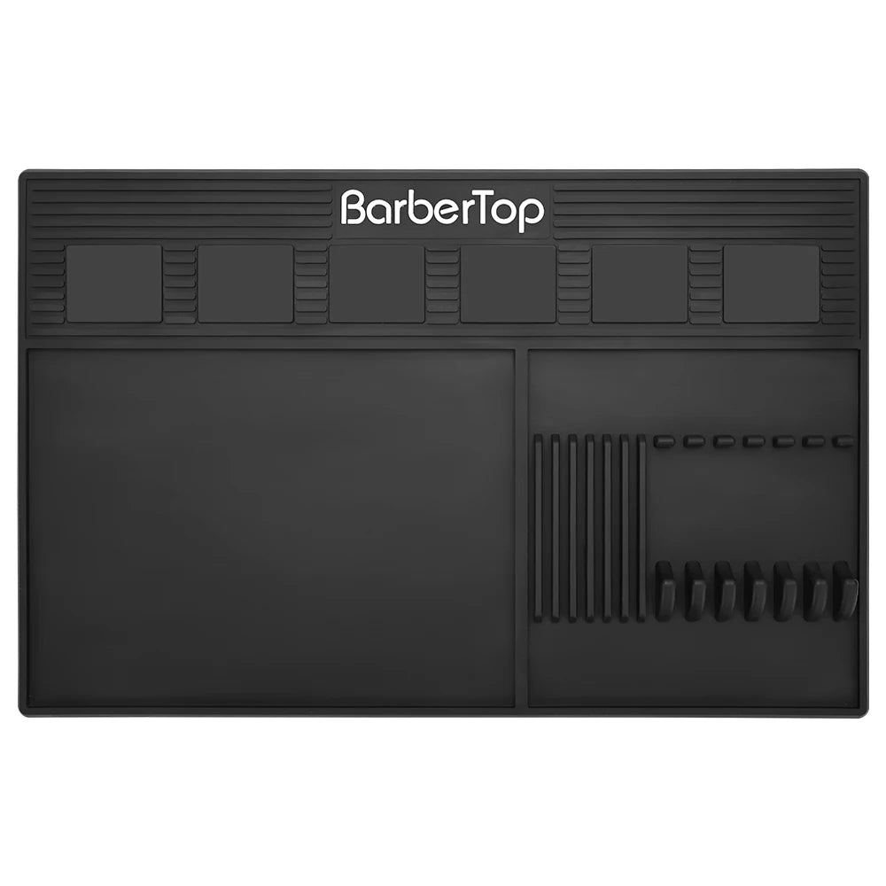 Barber Shop Magnetic Absorption Storage Pad Waterproof And Anti Slip Hairdressing Tool Comb Scissors Desktop Storage Pad Peaceful Pleasures Health and Wellness black