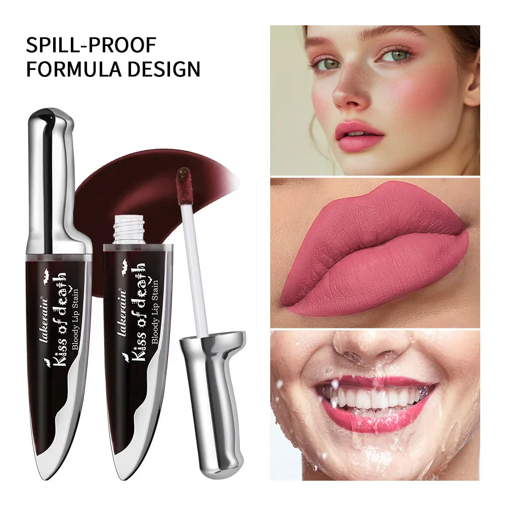 Gothic Bloody Lip Stain – Matte, Waterproof, Color-Deepening