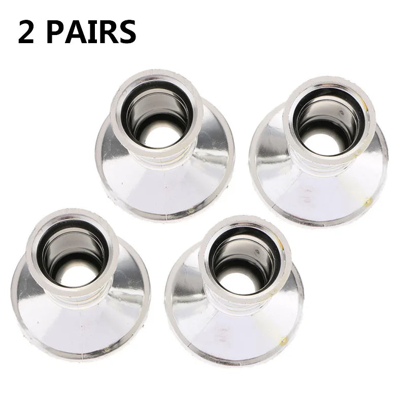 4-Pack Silver Taper Candle Holders | Classic Candlestick Base Set
