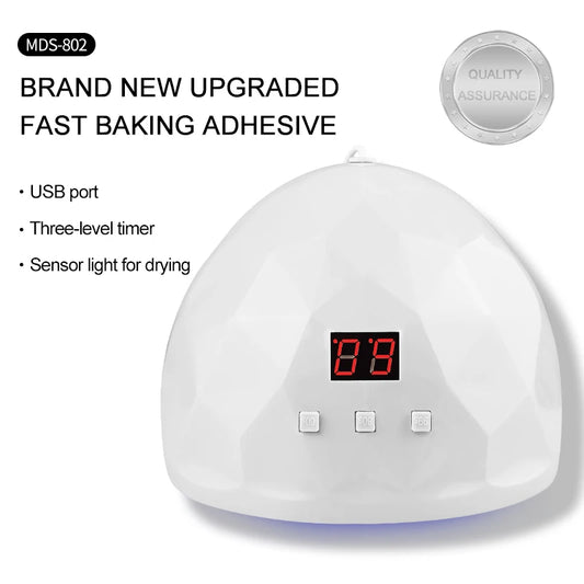 UV Nail Curing Lamp - 3 Timer Settings + Auto Detection, Gel Curing for Home Salon Peaceful Pleasures Health and Wellness