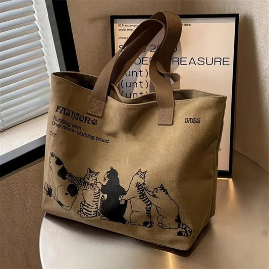 Women's Canvas Tote Bag – Spacious Zipper Shoulder Bag Canvas Tote Bag Peaceful Pleasures Health and Wellness