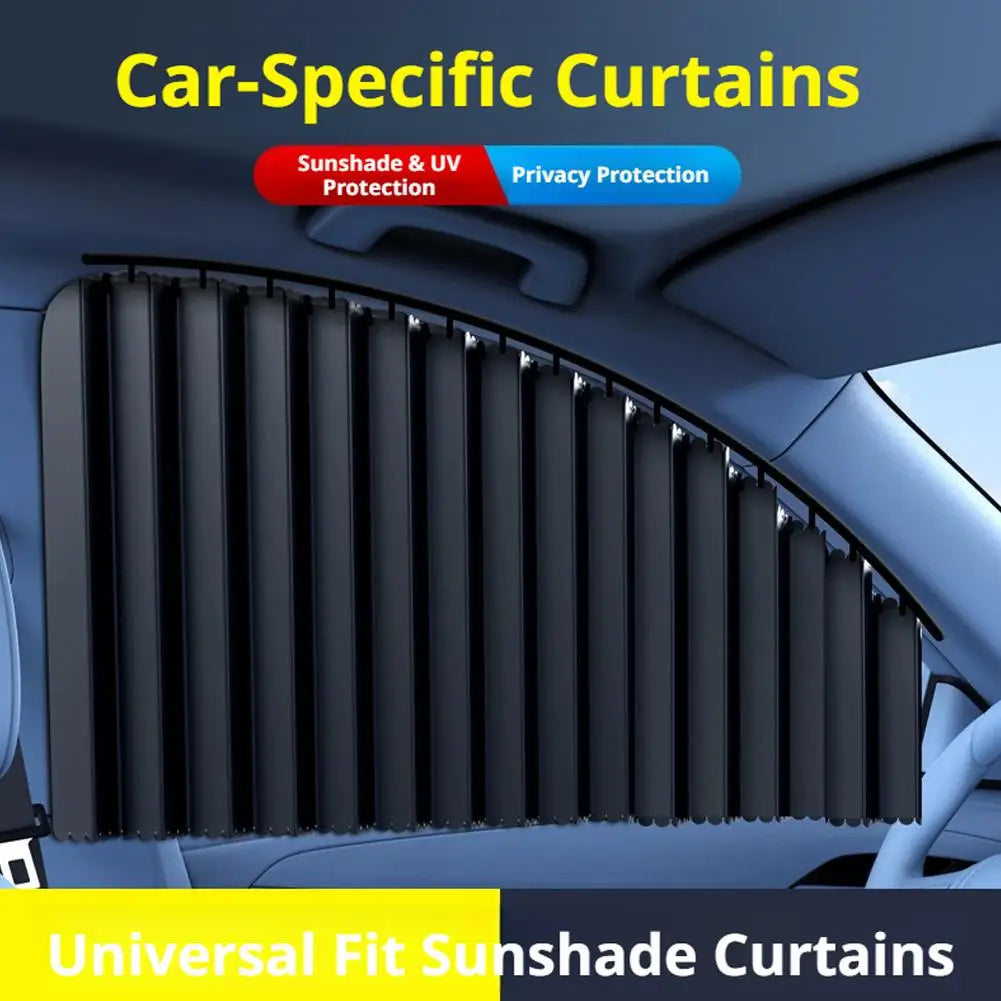 Car Window Sun Shade - Automatic Telescopic Curtain Set Peaceful Pleasures Health and Wellness