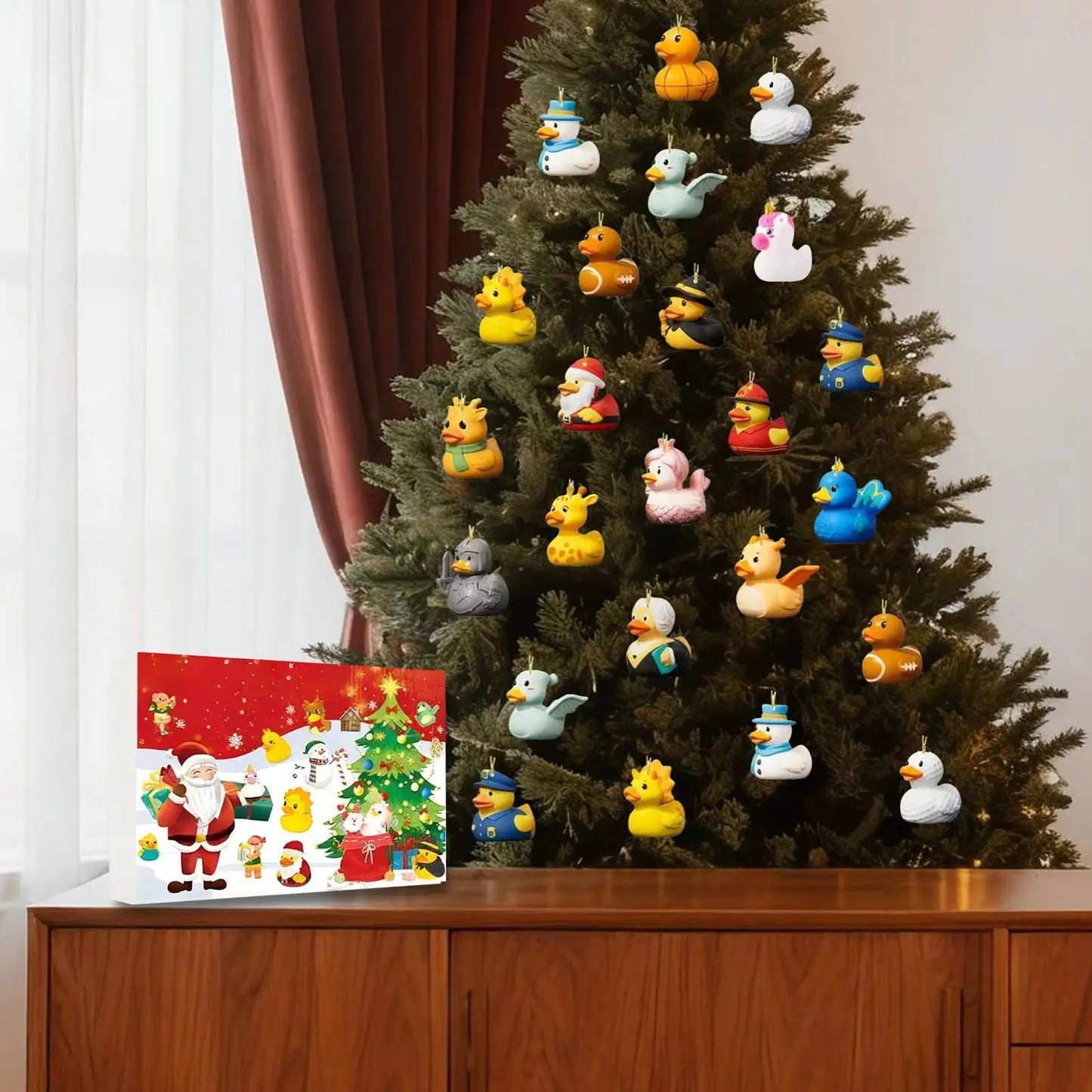 Duck Advent Calendar Christmas Ornament | 24-Day Countdown