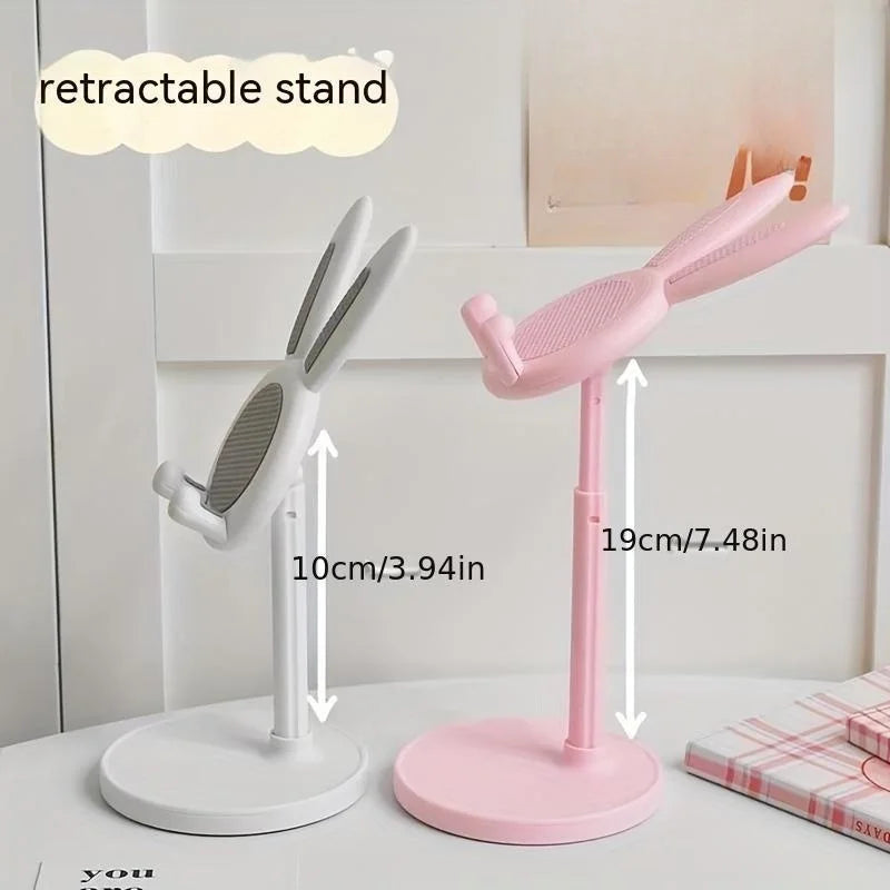 Cute Rabbit Phone Stand – Adjustable Desktop Holder for Phones