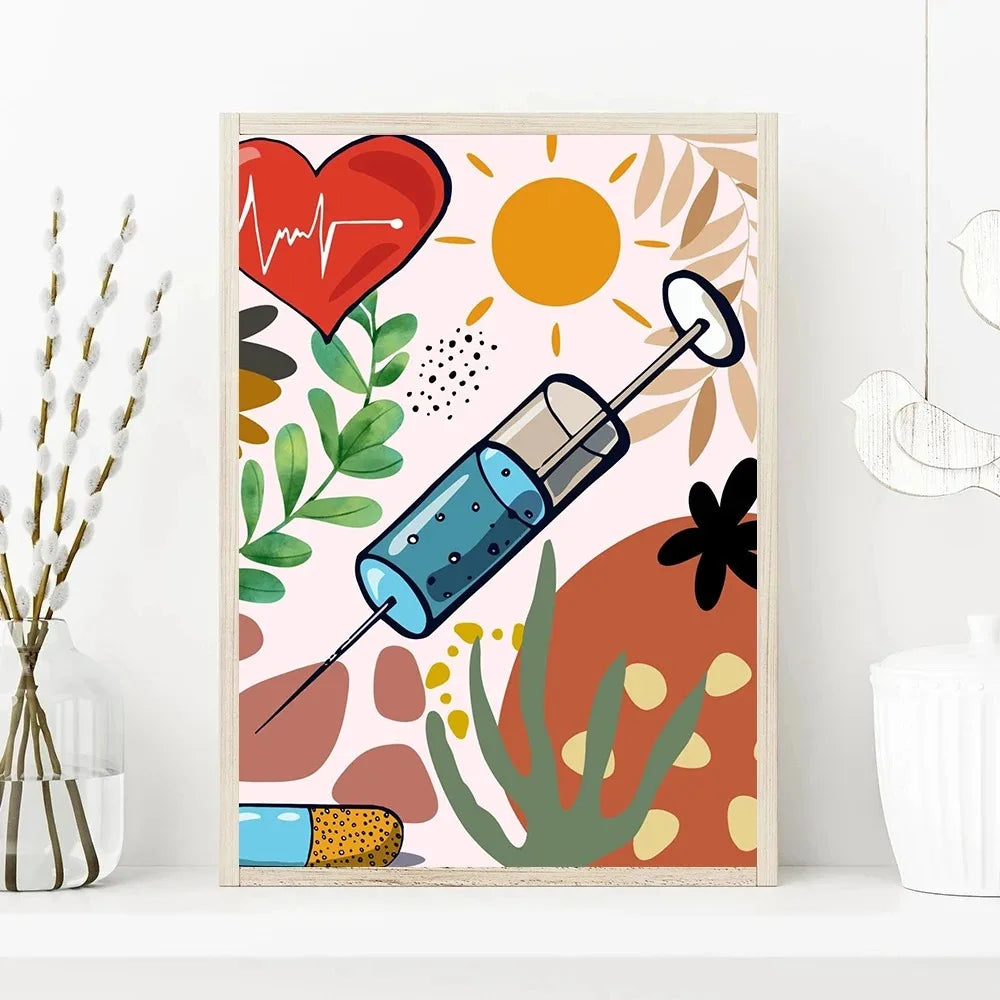 Medical Doctor Nurse Canvas Wall Art | Office Clinic Decor Gift