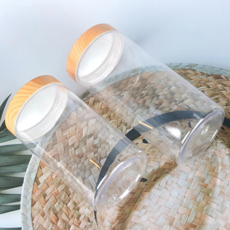 Clear Plastic Cosmetic Jars with Lids | Travel Storage Containers