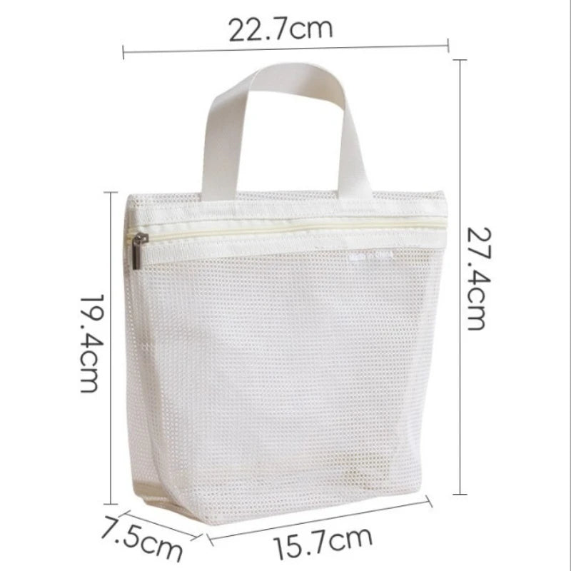 Portable Mesh Makeup Toiletry Storage Bags Handbags Travel Washing Body Shower Tools Organizer Hanging Cosmetic Organizer Pouch Peaceful Pleasures Health and Wellness