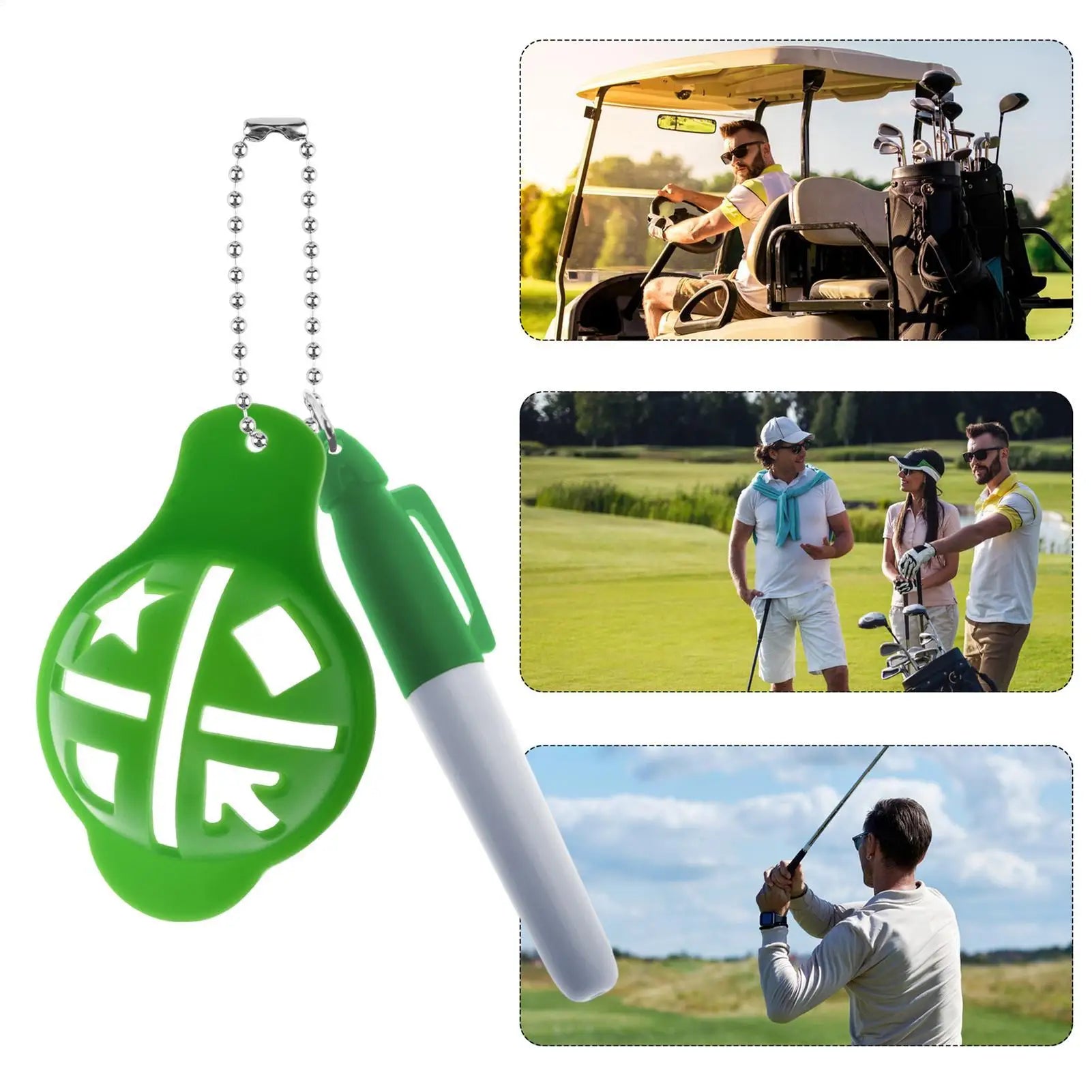 Reusable Golf Ball Line Marker Alignment Stencil Template Training Aid For Men Women, Putting Practice Driving Range Accessories Peaceful Pleasures Health and Wellness