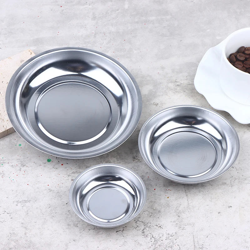 3/4/6 Inch Magnetic Tool Bowl Stainless Steel Magnetic Tray Circular Magnetic Parts Bowl Screws Sockets Storage Tray Peaceful Pleasures Health and Wellness