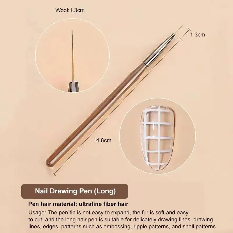Professional Nail Art Brush UV Gel Acrylic Liner Detailing Dotting