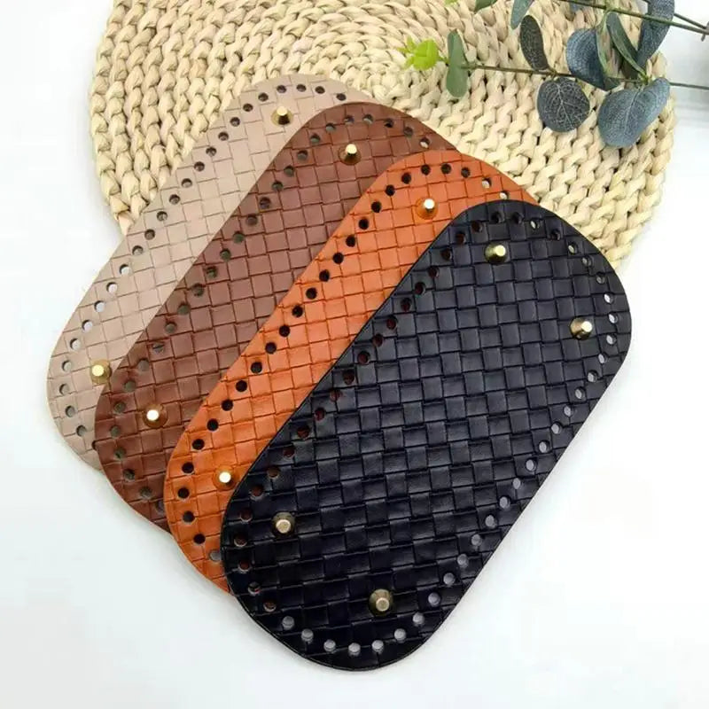 PU Leather Bag Base 22x10cm | DIY Crochet Purse Bottom