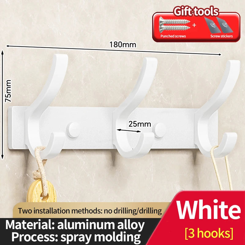 No-Drill 6-Hook Wall Hanger | Coat & Clothes Organizer