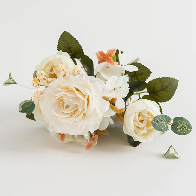 Artificial Silk Rose & Peony Bouquet | Wedding & Home Decor