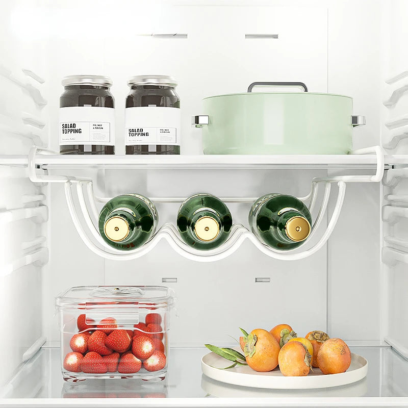 Creative Home Furnishing Accessories Beer Bottle Fridge Organizer Wine Display Shelf Holder Hook Refrigerator Storage Rack Peaceful Pleasures Health and Wellness