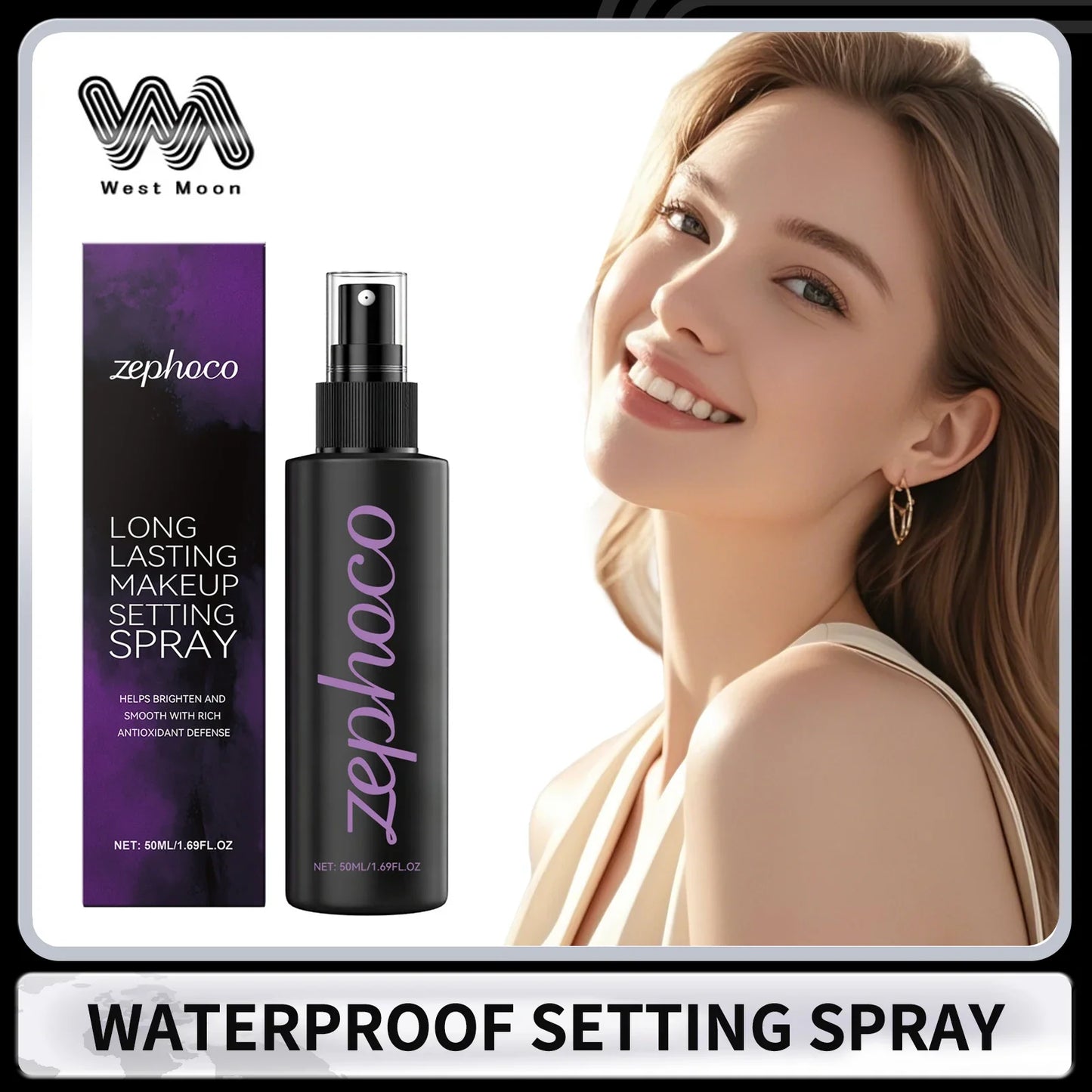 ZEPHOCO Waterproof Matte Makeup Setting Spray – Oil Control 50ml