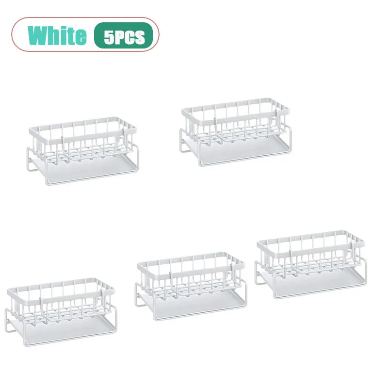 Kitchen Sink Caddy Organizer – Sponge, Soap & Towel Bar Rack