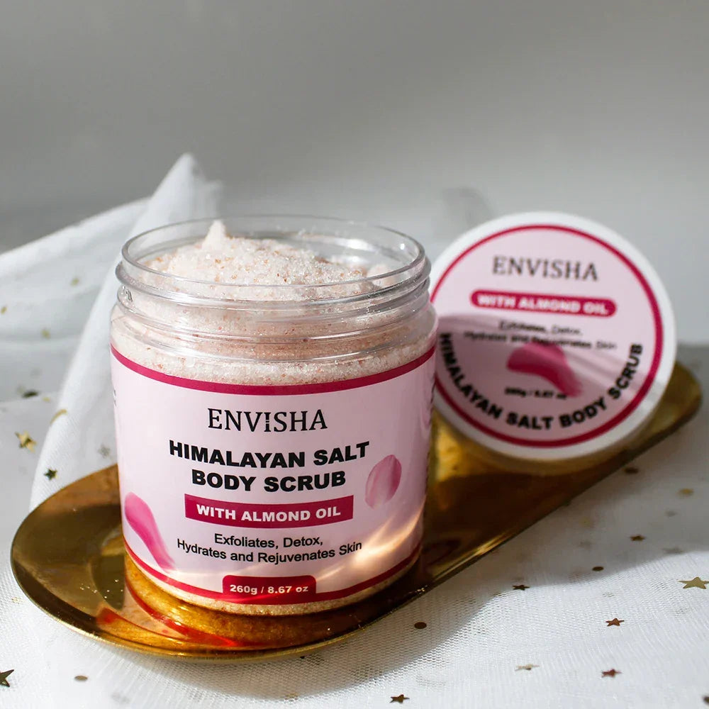 ENVISHA Rose Bath Salt Scrub – Exfoliating Body Massage Treatment Peaceful Pleasures Health and Wellness