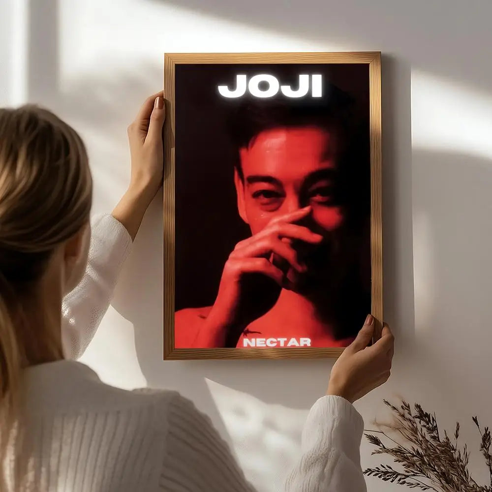 Singer J-Joji Poster HD Self Adhesive Waterproof Wall Art Ideal for Home Office Dorm Bedroom Great Gift Peaceful Pleasures Health and Wellness White5 40X50cmNoframe