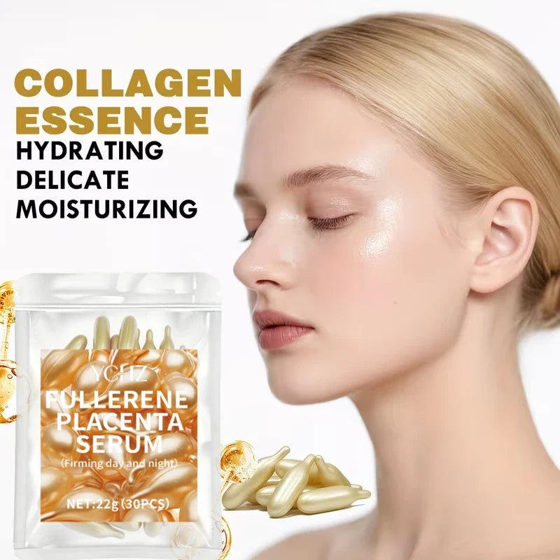 YCHZ Collagen & Hyaluronic Acid Face Serum Capsules 30ct